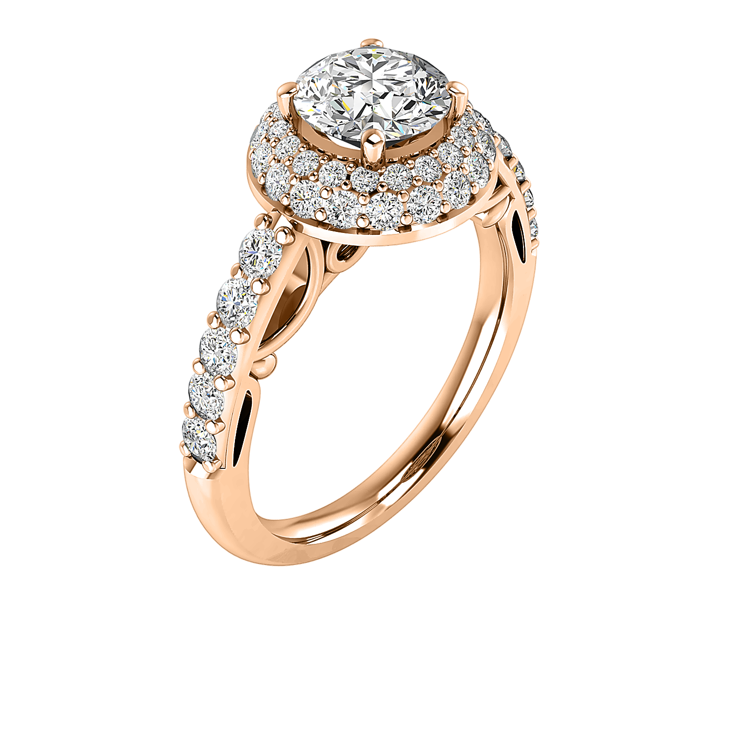 Leia Double Halo Engagement Ring